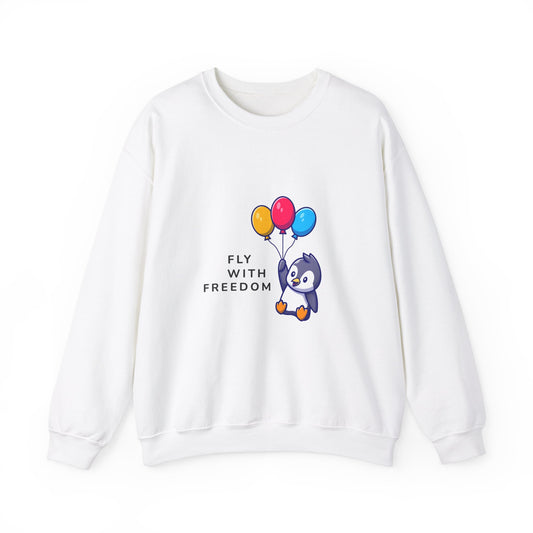 Fly with Freedom Penguin Crewneck Sweatshirt